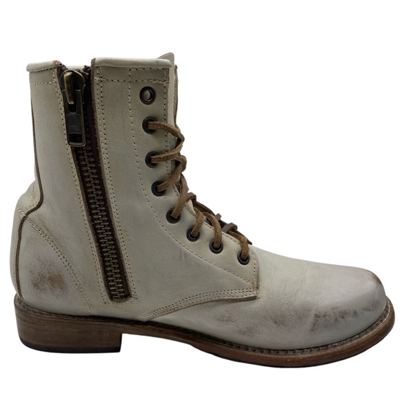 Freebird by Steven Womens Boots Manchester Combat Boots Sz 10 Distressed Leather - Picture 9 of 16